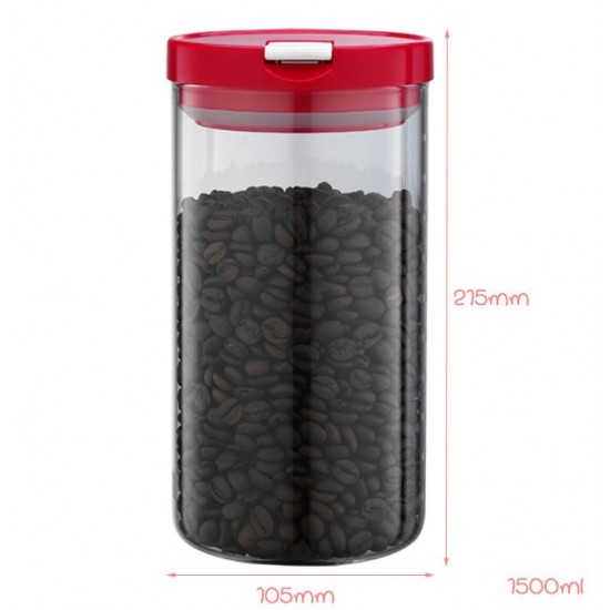 Tiamo 500g Coffee Bean Airtight Canister    玻璃儲豆罐 105*215mm 1.5L / 500g